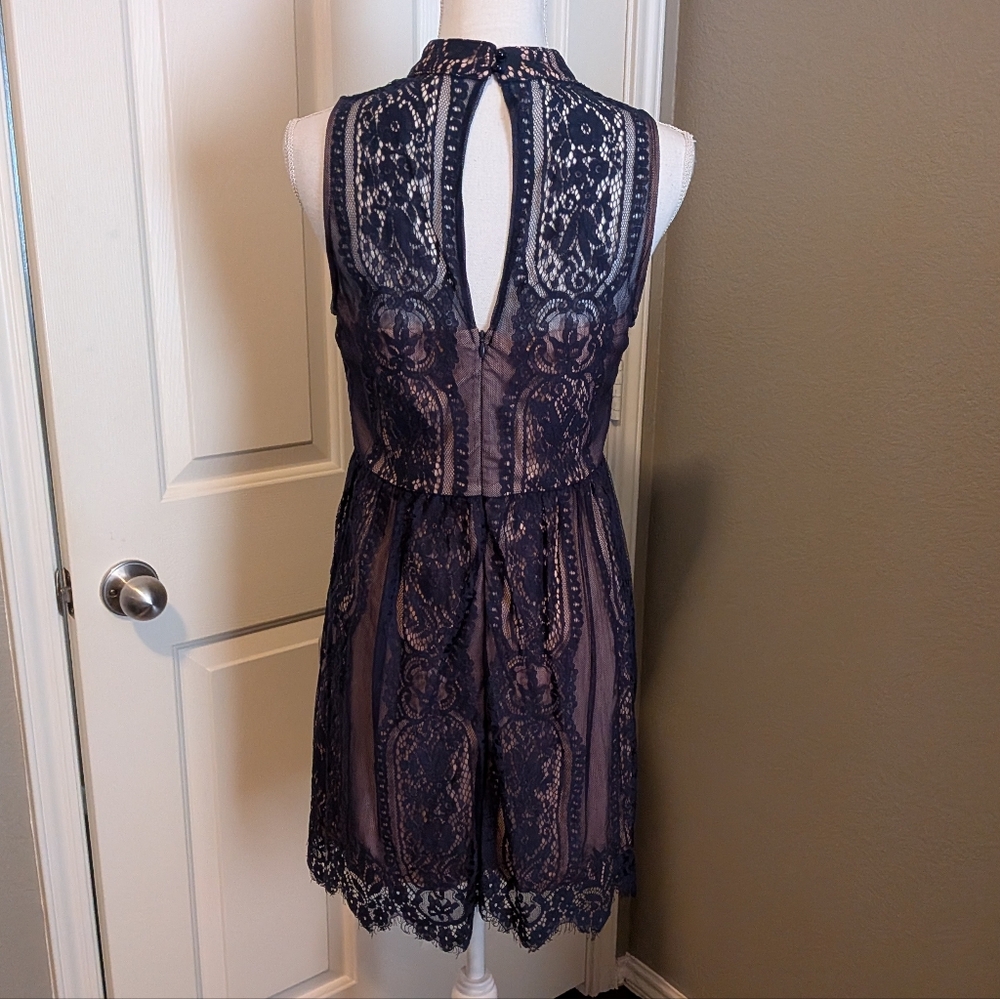 🌟Final🌟 Altar'd State Navy Lace Midi Dress - Picture 8 of 9